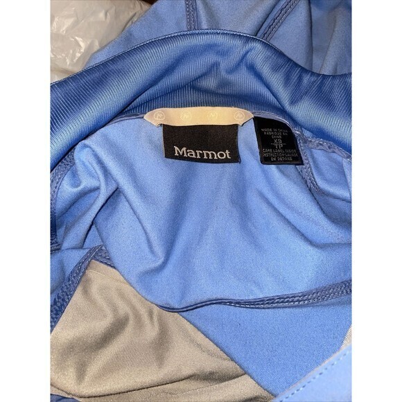 Women's Marmot Riverfront Blue Insulated Hooded Jacket Sz XS - Picture 7 of 7